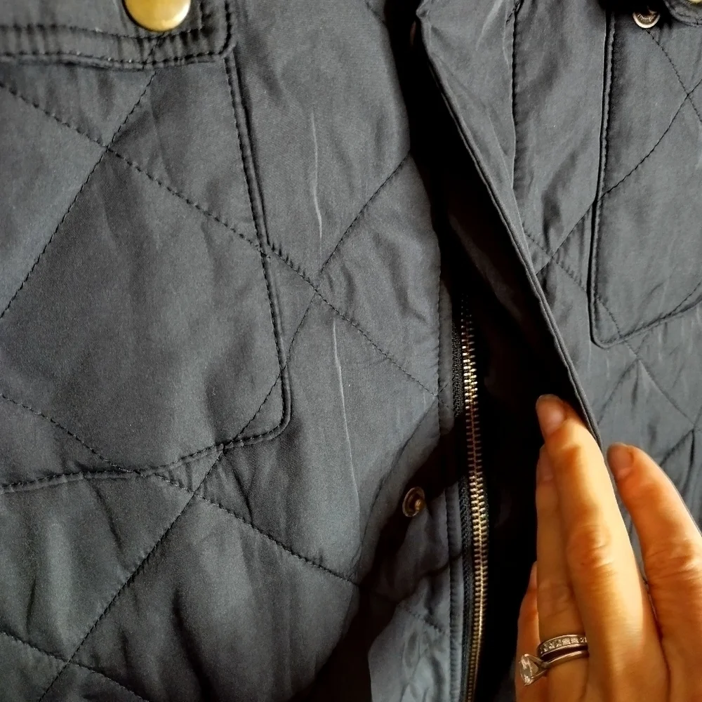 J. Crew Men's Greyson Quilted Field Jacket Black sz L